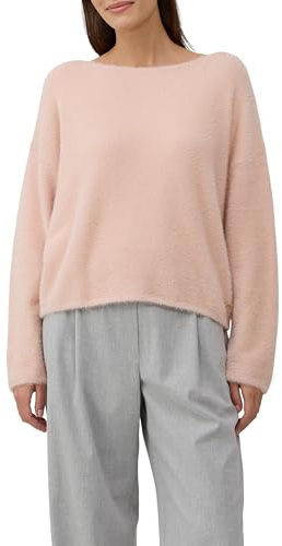 s.Oliver Flauschiger Pullover mit U-Boot-Ausschnitt