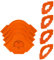 Lot de 4 gabarits de défonceuse pour le travail du bois avec positionnement rapide R20-R40 coins arrondis gabarits de rayon