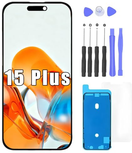 FTDLCD® Display für iPhone 15 Plus 6.7 Bildschirm Ersatz FHD Touchscreen 3D Touch Digitizer Assembly und Reparaturkits