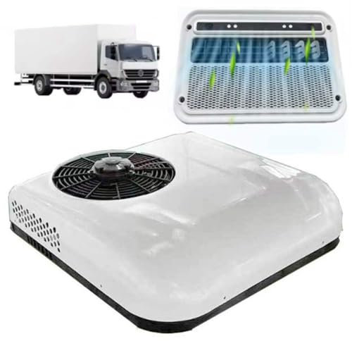 12V RV Aire Acondicionado En El Techo, Voltaje De Aparcamiento Autobús, Barco, Caravana, Furgoneta, Camión, Caravana, Remolque, Tractores, Enfriamiento Rápido, Blanco
