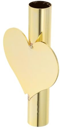 Abaodam Jarrón de tubo de flores montado en la pared con diseño de corazón para decoración de tonos elegantes, jarrones para colgar en la pared, para bodas, fiestas, festivales, soporte para arreglos