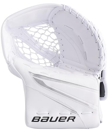 Bauer Supreme MVPRO Torwart Fanghand Senior weiß-weiß