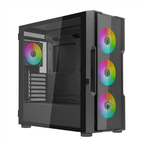 Noua Smash SK100 Case Gaming PC Mid-Tower ATX/E-ATX | Doppio Vetro Temperato | 4 Ventole ARGB PWM Preinstallate | AIO 360mm | GPU fino a 400mm | Airflow Ottimizzato