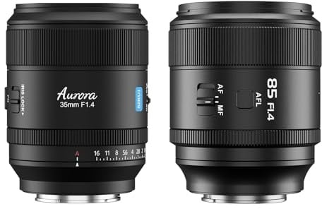 SIRUI Aurora 85mm 35mm kit Objectifs F1.4 Plein Format AF, Téléobjectif Portrait avec Gros Bokeh, Vlogging, Tropicalisé, pour Montures L, S5M2, S9, S5, S1H, S1R, S1, FP, FPL, CL