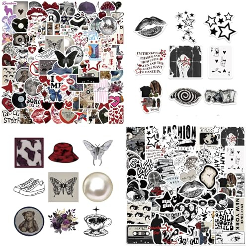 150Pcs Y2K Aufkleber Downtown Girl Sticker Pack, Aesthetic PVC Sticker für Laptop Wasserflasche Skateboard, Waterproof Aufkleber für Scrapbook Journal, Trendy Geschenkidee für Erwachsene Teens