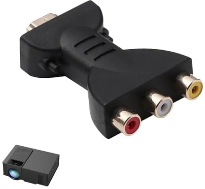 SGETHCH AV to HDMI Converter Adapter,Universal Video Audio Signal Converter,Red White Yellow 1080p High-Definition Hdmi-to-av Converter,for TV,Monitor,PC,Projector,Game Console Devices