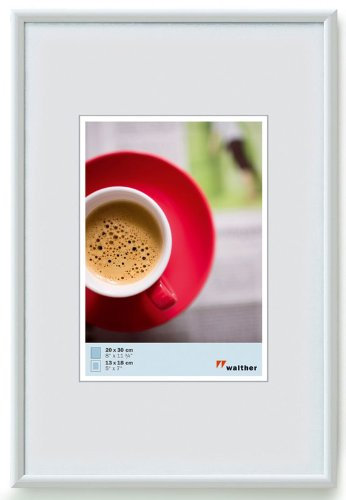 Bilderrahmen von Walther Kunststoffrahmen Galeria 18x24 weiß - Normalglas 4er Pack