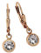 Zeeme Basic Damen Ohrhänger 925/- Sterling Silber 2,5cm rotvergoldet Zirkonia rot 299230003RV