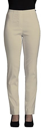 Robell Damen Slim Arbeitshose-Stretchhose, Beige, Gr.- 42