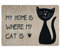 deco-mat Fußmatte Katze 50 x 70 cm Beige - Fussmatte mit Katzen - rutschfest & waschbar - Schmutzfangmatte für Innen und Außen mit lustigem Motiv