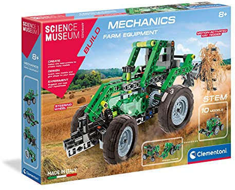 Clementoni - 61327, Science Museum Mechanics Laboratory Farm Equipment Toy for children, ages 8 years plus