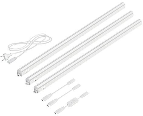 parlat LED Unterbau-Leuchten Rigel, je 87,3cm, mit Schalter, je 1118lm, weiß, 3er Set