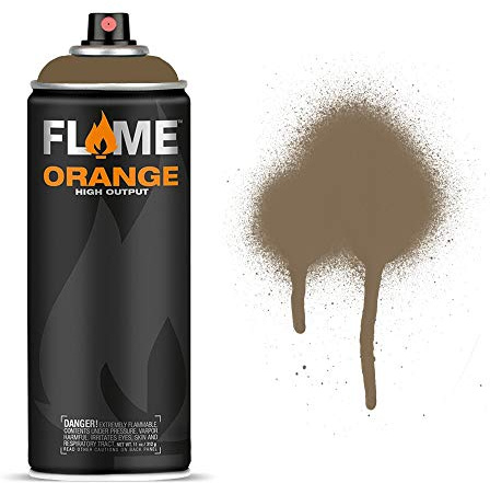 Molotow Flame Orange Spray Paint - Matt Acrylic 400ml Can Khaki Grey FO-736