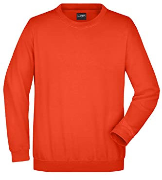 James & Nicholson Sweatshirt Rundhals - Klassischer Sweatpullover für Freizeit und Beruf | Farbe: grenadine | Grösse: XL