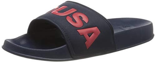 DC Shoes ADYL100043 Hombre Zapatos de playa y piscina, Azul (Navy/Red Nrd), 47 EU