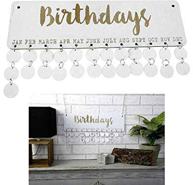 Geburtstagsplaner Shabby Chic - Dauer Geburtstagskalender, Dauerkalender, Dekoschild
