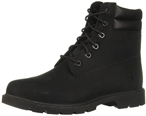 Timberland Linden Woods WP 6 Inch, Stivali alla Moda Donna, Black Nubuck, 38 EU Larga