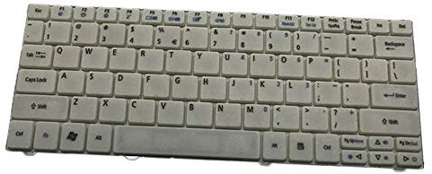 fqparts Replacement Teclado del Ordenador portátil para for Acer D150 Blanco Versión en inglés de EE. UU.