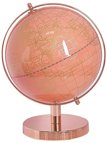 Globe Terrestre Rose pour Salon Chambre ou Bureau s'Adapte à Tout Type de Décoration d'Intérieur Moderne et Traditionnel Beliani