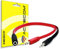 actecom® Cable Divisor 3.5mm TRRS a 2x AUX TRS Splitter de Audio y Micrófono para Auriculares - Rojo