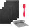 BBQ Grillmatten, 6er Set,100% Antihaft BBQ Grill-und Backmatte Wiederverwendbar, hitzebeständig, antihaftbeschichtet, spülmaschinenfest (6-er Set BBQ Grillmatten)