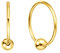 Creolen Ohrringe mit Anhänger aus Solide 18K 750 Gelb Gold kleine Huggies Ohrringe Valentinstag Geschenkschmuck für Damen Mädchen - Mädchen Durchmesser: 11 mm