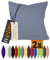 npluseins Doppelpack Baumwoll-Kissenbezüge - Moderne Wohndekoration in schlichtem Design 317.361, 40 x 60 cm, Jeansblau