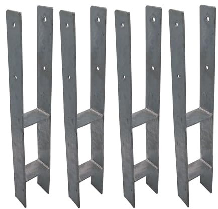 4er Set H-Anker Pfostenträger feuerverzinkt 101/600 mm H-Träger Pfostenanker