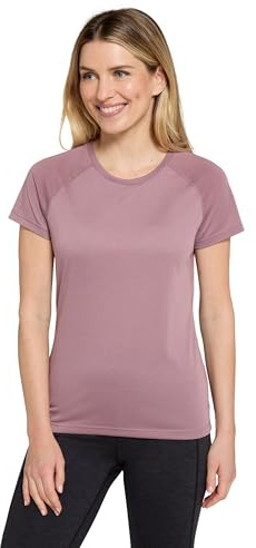 Mountain Warehouse Quick Dry Womens IsoCool T-Shirt Dusky Purple 8 | Lightweight & Comfortable Ladies Tee to Keep Dry & Cool, Breathable & High-Wicking Short Sleeve Active Top for Summer, Travel