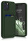 kwmobile Handyhülle kompatibel mit Apple iPhone 12 / iPhone 12 Pro Hülle - Handy Cover mit Fach für Karten - in Dunkelgrün