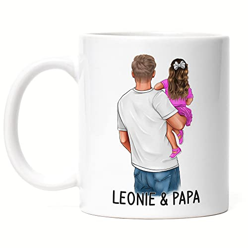 Kiddle-Design Père Fille Tasse Cadeau Fête des Pères Personnalisé Papa Enfants Bébé Cadeau Pères Fête des Pères Anniversaire