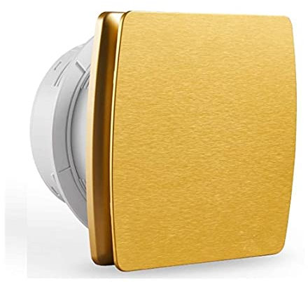 Bathroom Extractor Fan, Kitchen Extractor Fan 6 Inch Gold Imported Brushed Aluminum Panel Kitchen Living Room Bedroom