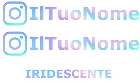 Adesivi Stile Instagram Iridescente Olografico Personalizzati per Auto Moto Stickers