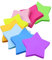 Sticky Notes, 560 Sheets Pentagram Shaped Self Sticky Notes Pad, 8 Colors Bright Post Stickies, Super Sticky Notes Pad, Colour Sticky Notes for Office Home School Meeting(76mmx76mm)
