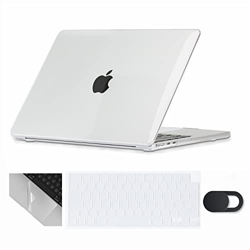 Se7enline Compatible with MacBook Air 13.6 inch Case M4/M3/M2 2022-2025 for Mac Air 13-inch A2681/A3113/A3240 Laptop Hard Shell Case with Keyboard Cover & Webcam Cover & Trackpad Protector,Clear