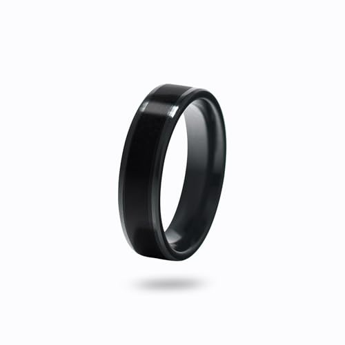 CNICK Tesla Smart Ring Zubehör: Keramikring für Model 3/Y/S/X als Ersatz für die Schlüsselkarte und den Fahrzeugschlüssel (58 (18.5) / 8.5 US, Schwarz)