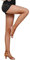 Fohevers Bas résille à bout ouvert pour femme - Collants de clôture pour la danse, caramel, Taille unique