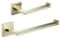 Badezimmer-Handtuch- und Taschentuchhalter-Set, 2-teiliges gebürstetes Gold-Zubehör-Set zur Wandmontage, inklusive Handtuchring und Toilettenpapierhalter, BA203BGSET-2, Beelee