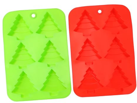 SOLUSTRE 2stücke Silikon Backformen Diy Kuchenform Schokoladenform Backform Kuchenform Für Weihnachten Baum Geformt Formen Silikon Form Backform Für Kekse Schokolade Süßigkeiten Fondant