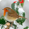 Robin Birds Square Aluminium Fridge Magnet Fantastic Souvenir