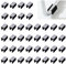 UFURMATE Lot de 40 coussinets de chaise en plastique de 11 à 12 mm avec patins en feutre, protection de sol en forme de U pour pieds de chaise ronds (noir)