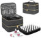 BOHEMIABY Nagellack Organizer Tasche, Doppelschicht Nagellack Aufbewahrung Box, Organizer Koffer für Nageldesign Kosmetiktasche für 30 Flaschen Neonail Base(15ml-0.5 FL.Oz) & 1 Nagellampe(Schwarz)