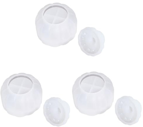 Didiseaon 3pièces Moule Silicone De Boîte De Rangement Forme De Citrouille Pour Et Moulage Époxy Et Facile à Démouler Accessoire Pratique Et Décoratif Pour Maison