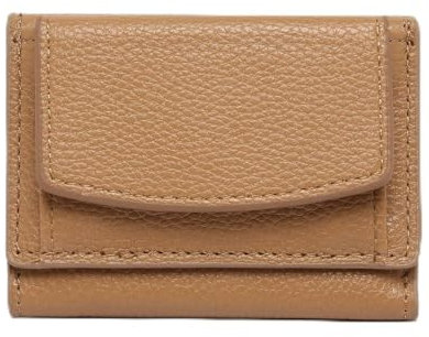 DUOBAGMA kleine Geldbörse Damen mit Münzfach, Damen Geldbörse aus PU Leder, Damen Mini Portemonnaie Brieftasche Kartenhalter (Braun)