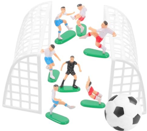 PRETYZOOM Fußballtortendekorationen aus Pvc für Kindergeburtstage und Selbstgemacht Kuchen Dekorative Fußball Topper Miniaturen für Torten und Cupcakes Satz