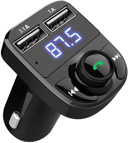 Bluetooth FM Transmitter for Car Bluetooth Wireless Radio Adapter Car Kit with 2 USB Ports Car Charger MP3 Player Support TF Card & Disk bluetooth adapter for car bluetooth car adapter