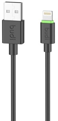 BUDI 1m/3ft USB-A to Lightning 2.4A Fast Charge Sync Cable for iPhone iPad iPod