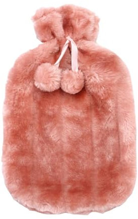 Gungtj Isolierte Wärmflaschenbezüge, 2-Liter-Bezug aus Kunstplüsch, Wärmflaschentuch hilft Muskelschmerzen, Menstruationsbeschwerden zu lindern, 6–8 Stunden, um warm zu halten