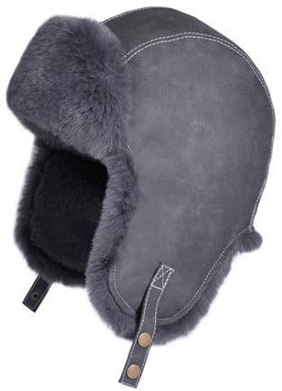 TAGVO Winter Trapper Mütze mit Ohrklappen, Dicke Fliegermütze für Herren und Damen, Russische Ushanka Bombermütze, Winddichte Fleecegefütterte Wintermütze für kaltes Wetter im Freien