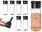 Emezddo Lot de 6 pots à épices en plastique,pots à épices vides,récipient à épices transparent,récipient à épices,petite boîte à épices,pot de rangement,pots de rangement avec couvercle(100 ml)
